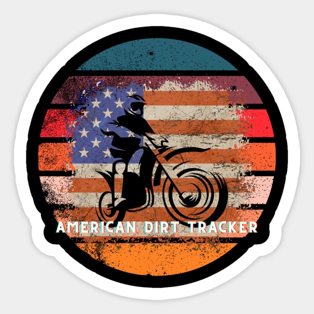 American Dirt Tracker Sticker by sirazgar